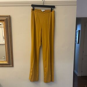 Argent Trousers Mustard Yellow with Split Hem Size 6
